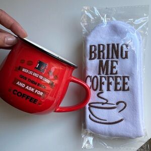 Coffee lovers mug and socks